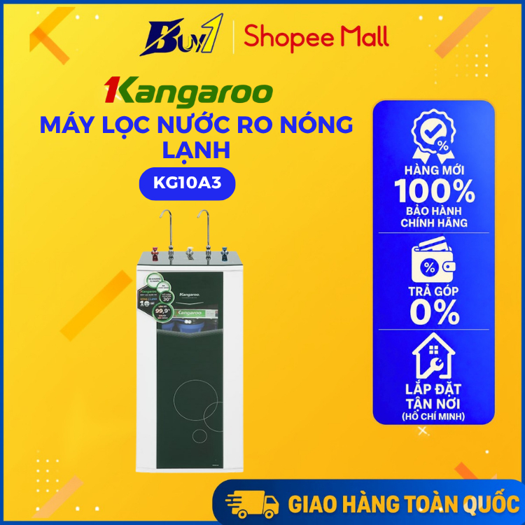 KG10A3 | Máy lọc nước RO nóng lạnh Kangaroo KG10A3 10 lõi, làm lạnh bằng Chip điện tử - Chính Hãng