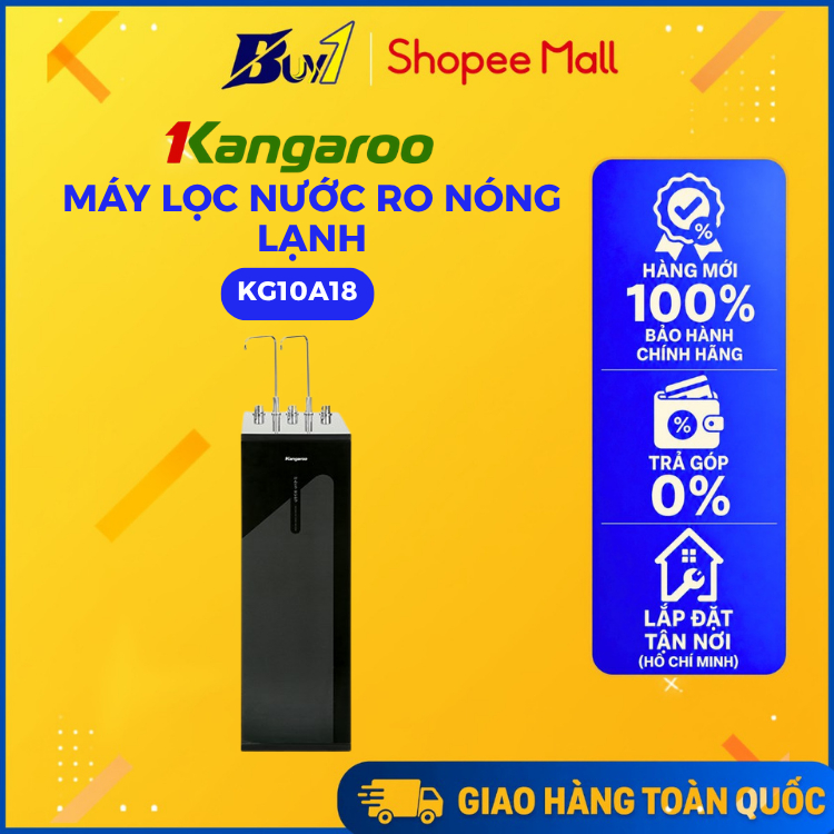 Máy lọc nước RO nóng lạnh Kangaroo KG10A18 10 lõi - Hàng chính hãng