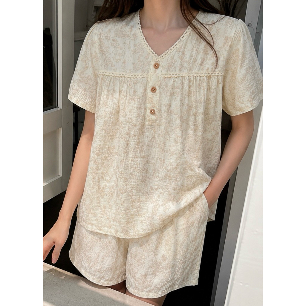 Đồ bộ muslin đáng yêu
