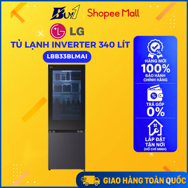 LBB33BLMAI - Tủ Lạnh LG Inverter 340 Lít InstaView LBB33BLMAI - Hàng Chính Hãng