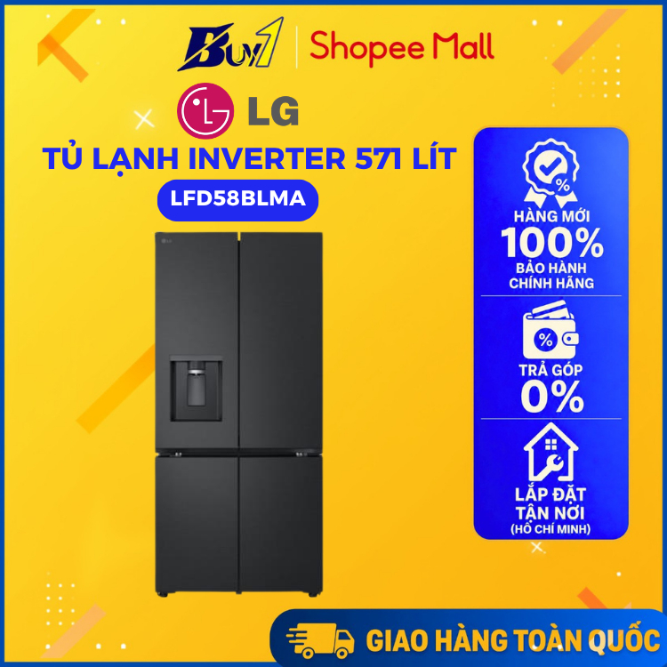 LFD58BLMA - Tủ Lạnh LG Inverter 571 Lít Multi Door LFD58BLMA - Hàng Chính Hãng