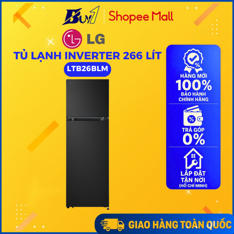 LTB26BLM - Tủ Lạnh LG Inverter 266 Lít LTB26BLM - Hàng Chính Hãng