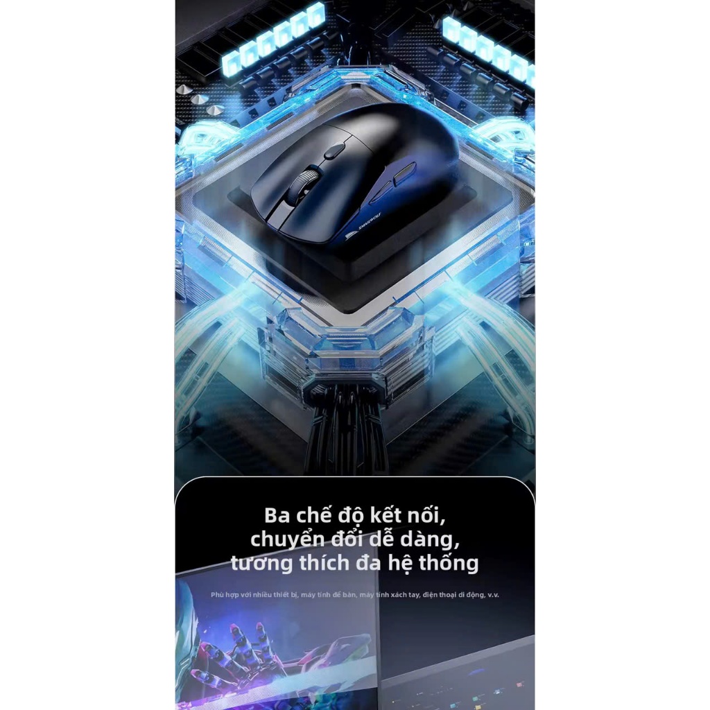 Chuột gaming không dây SMAILWOLF M3 Dock sạc | 3mode kết nối  | Có app chỉnh | BigBuy360 - bigbuy360.vn