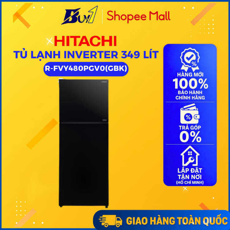 R-FVY480PGV0(GBK) - Tủ Lạnh Hitachi Inverter 349 Lít R-FVY480PGV0(GBK) - Hàng Chính Hãng
