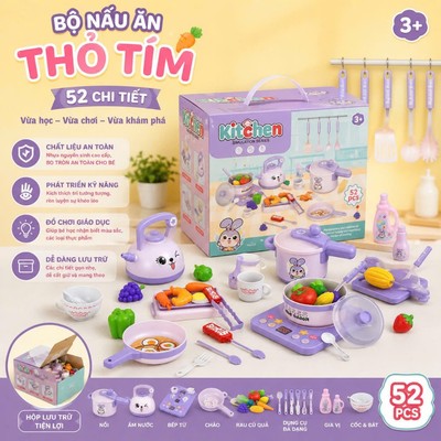 Đồ Chơi Nấu Ăn Bếp Thỏ Tím Xinh Xắn Giành Cho Bé