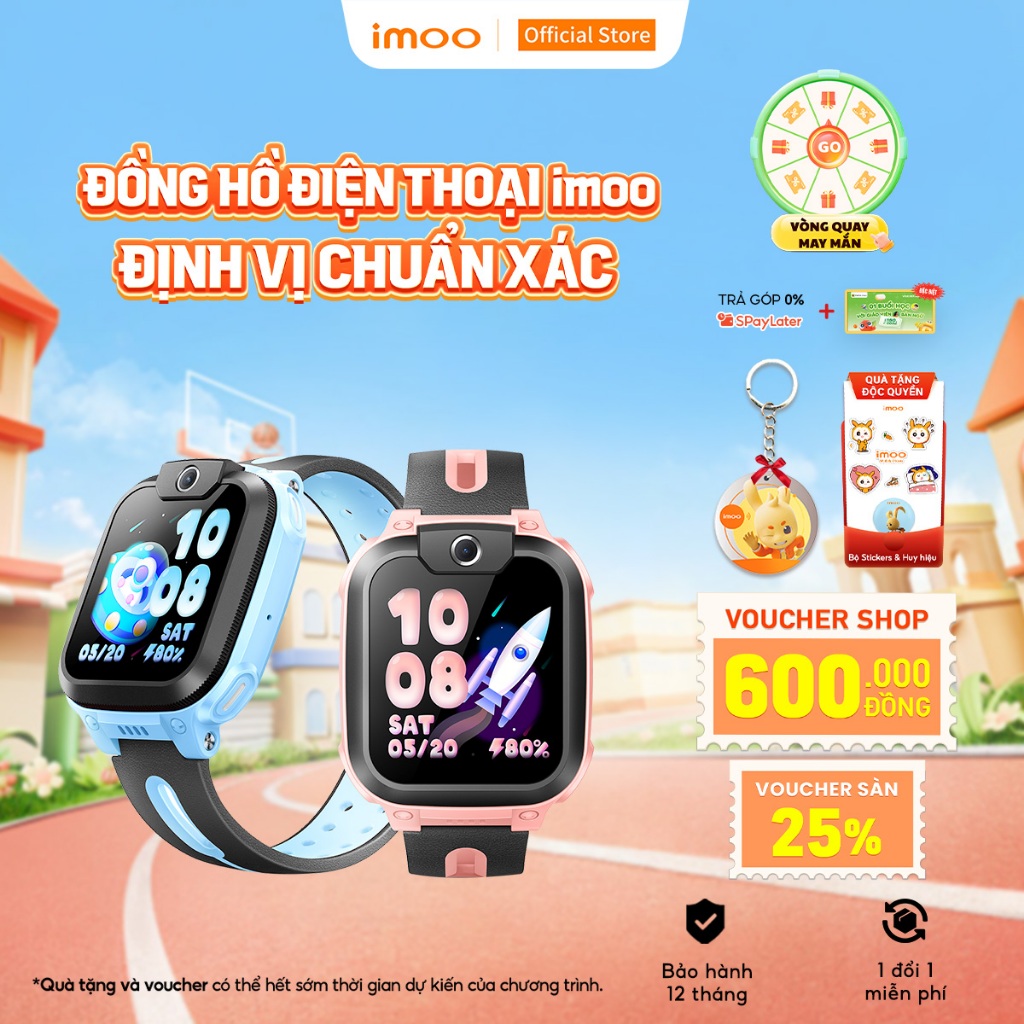 Đồng Hồ Thông Minh Trẻ Em Lắp Sim imoo Z1 Gọi Điện Thoại video call HD/Định Vị GPS Chính Xác/4G Smartwatch/Kháng Nước