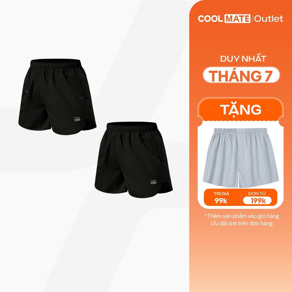 [Mua 2 tặng 1 short mặc nhà] Combo 2 Quần Shorts Thể Thao Unisex Coolmate Economy II Nhanh khô- Thấm