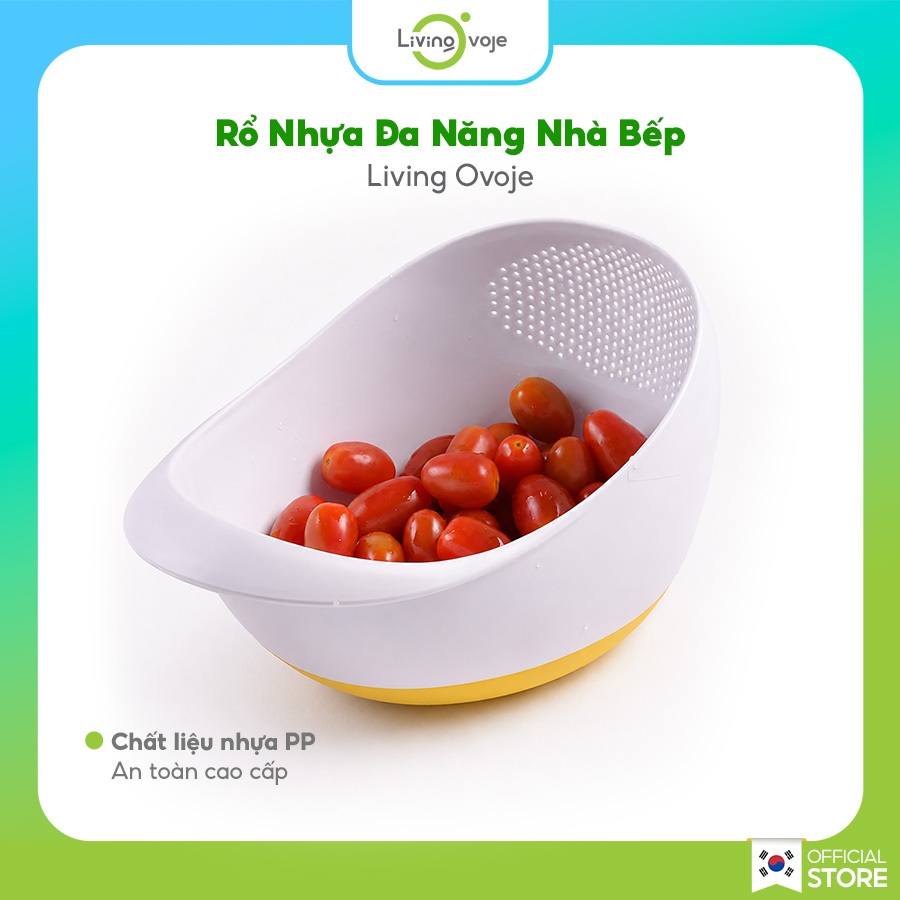 Rổ Rửa Rau, Rổ Vo Gạo Đa năng Living On