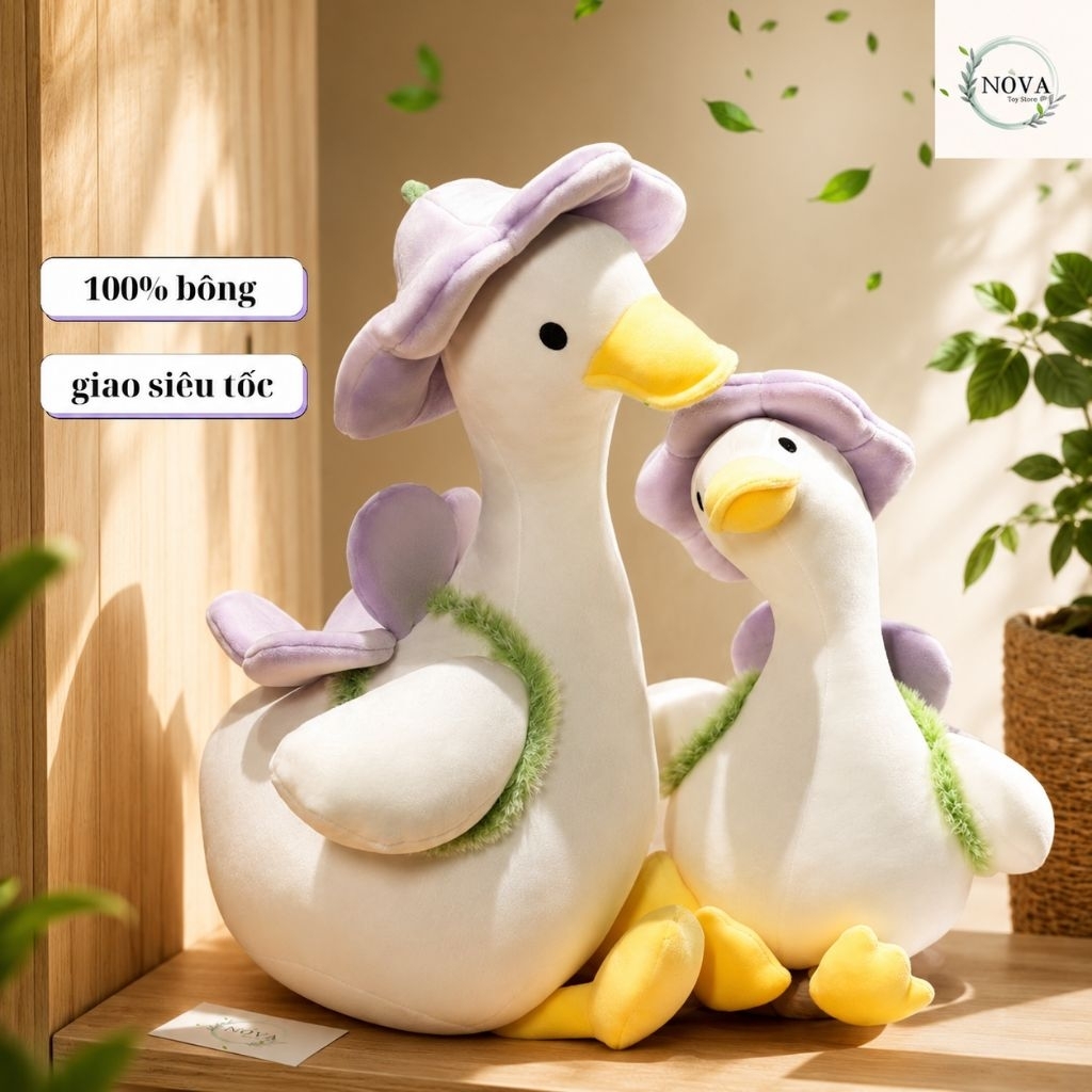 Gấu bông con vịt cute, gối ôm cho giấc ngủ sâu