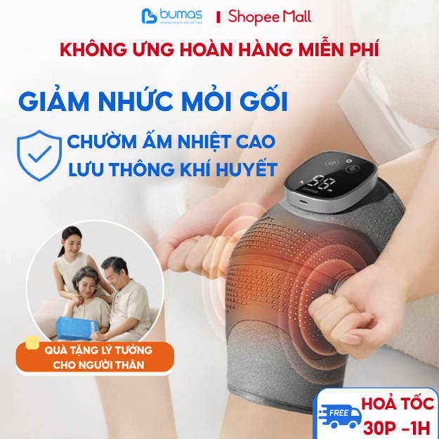 Máy Massage Đầu Gối - BUMAS M6 Pro - Giảm Đau Gối Chườm Nóng, Chăm Sóc Khớp Gối Tại Nhà