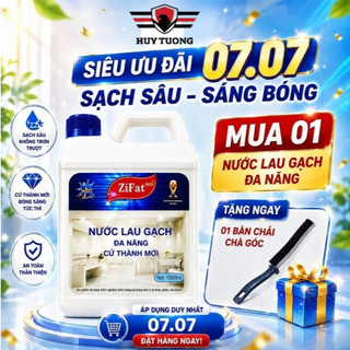 Nước lau gạch Huy Tưởng đa năng cao cấp 1000ml, tẩy gạch sáng bóng, lau sạch mọi vết bẩn