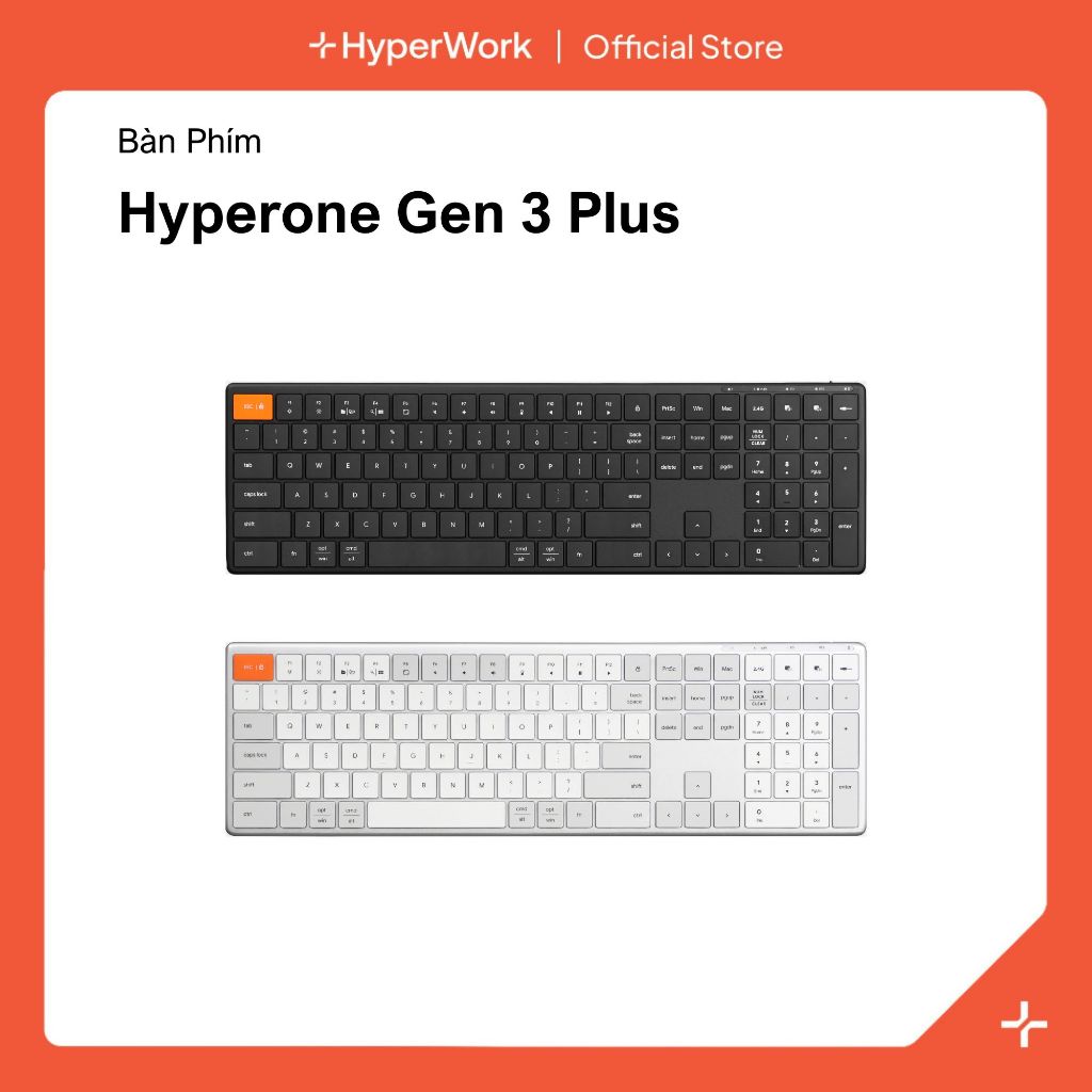 Bàn phím không dây HyperWork Hyperone Gen 3 Plus KB1-G3.Plus