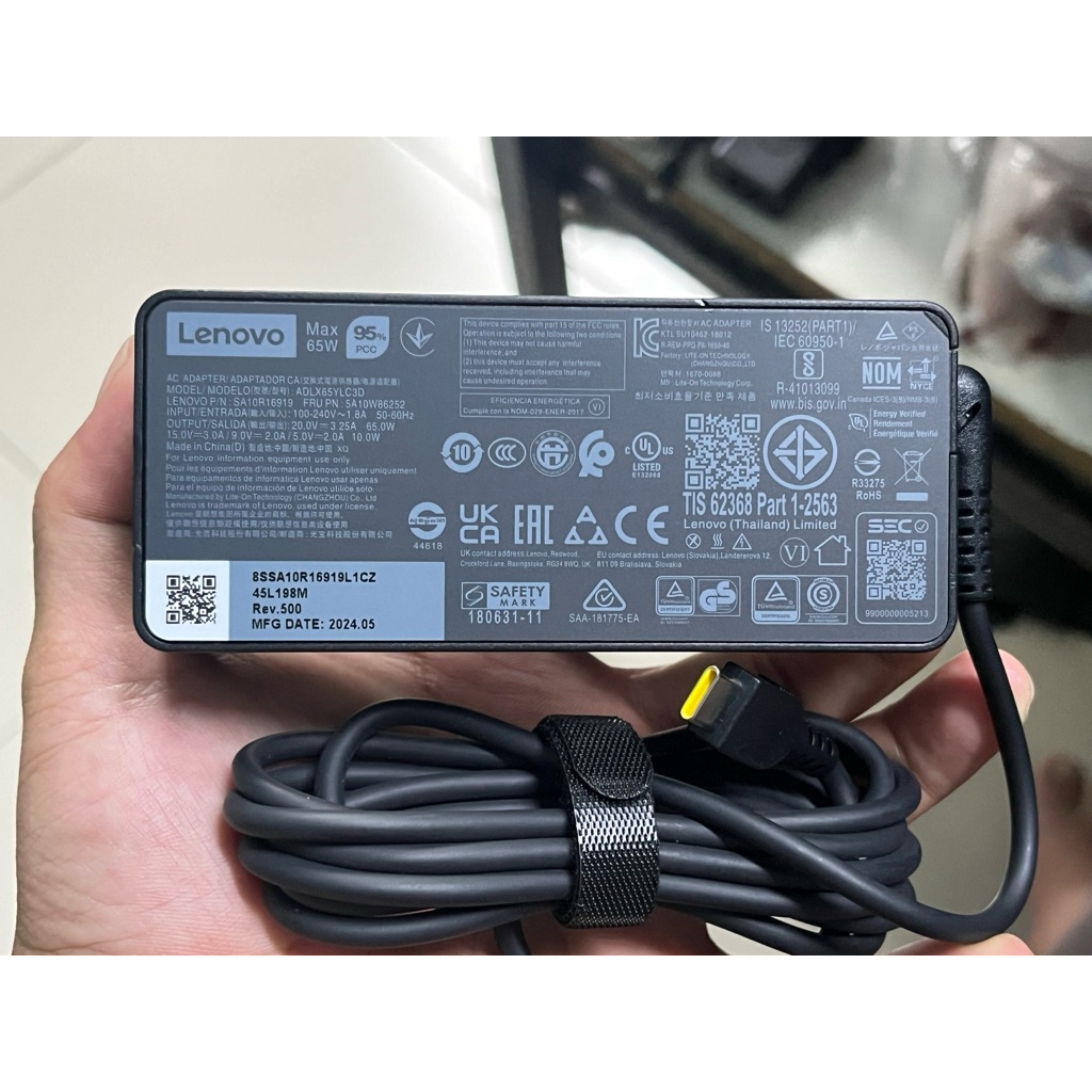 Bán sạc Lenovo thinkpad 65W TYPE C , DATE 2024 , hàng new zin , chính hãng