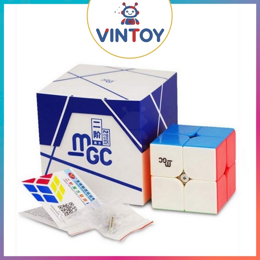 Rubik 2x2 YJ MGC 2x2 Có Nam Châm Stickerless Rubic 2 Tầng 2x2x2 Không Viền Đồ Chơi Trí Tuệ Trẻ Em