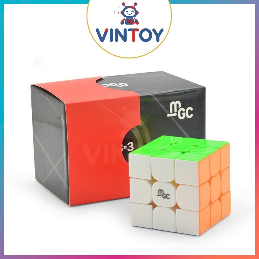 Rubik 3x3 YJ MGC 3x3 V2 M Có Nam Châm Stickerless Rubic 3 Tầng Không Viền Đồ Chơi Trí Tuệ Trẻ Em