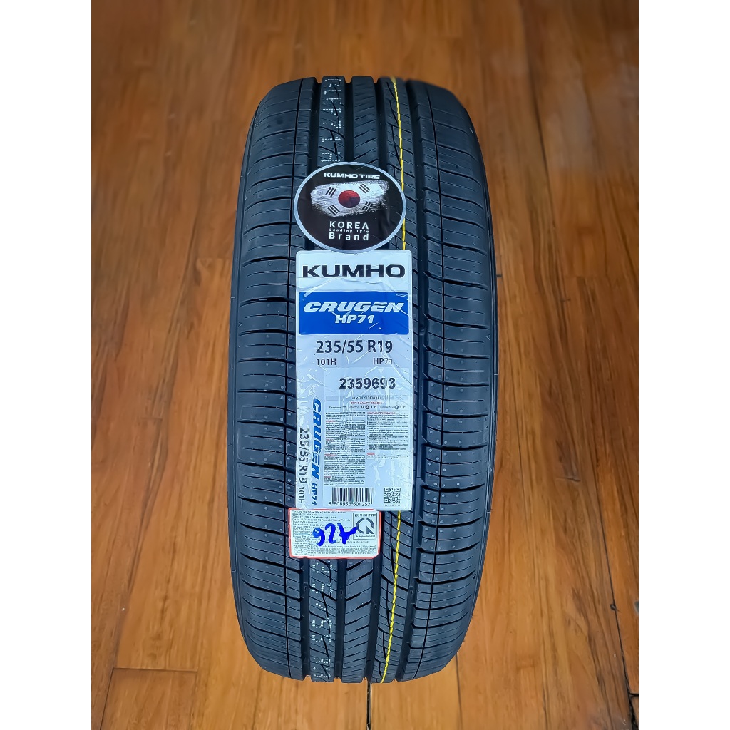 Lốp 235/55R19 KUMHO HP71 date 26 cho xe Hyundai Santafe, Land Rover, Peugeot e-5008, Geely Monjaro