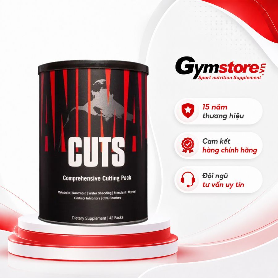 Hỗ trợ giảm mỡ Universal Animal Cuts hỗ trợ chuyển hóa mỡ thành năng lượng, 42 gói - Gymstore