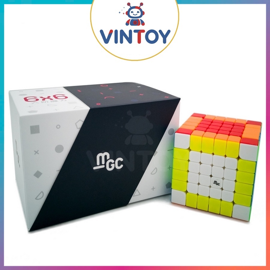 Rubik 6x6 YJ MGC 6x6 Có Nam Châm Stickerless Rubic 6 Tầng Không Viền Đồ Chơi Trí Tuệ Trẻ Em 6x6x6