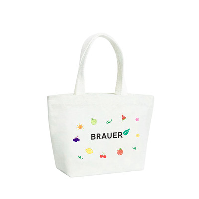 [Quà tặng không bán] Túi tote in hai mặt hình BRAUER và hoa quả (30x22x10 cm)