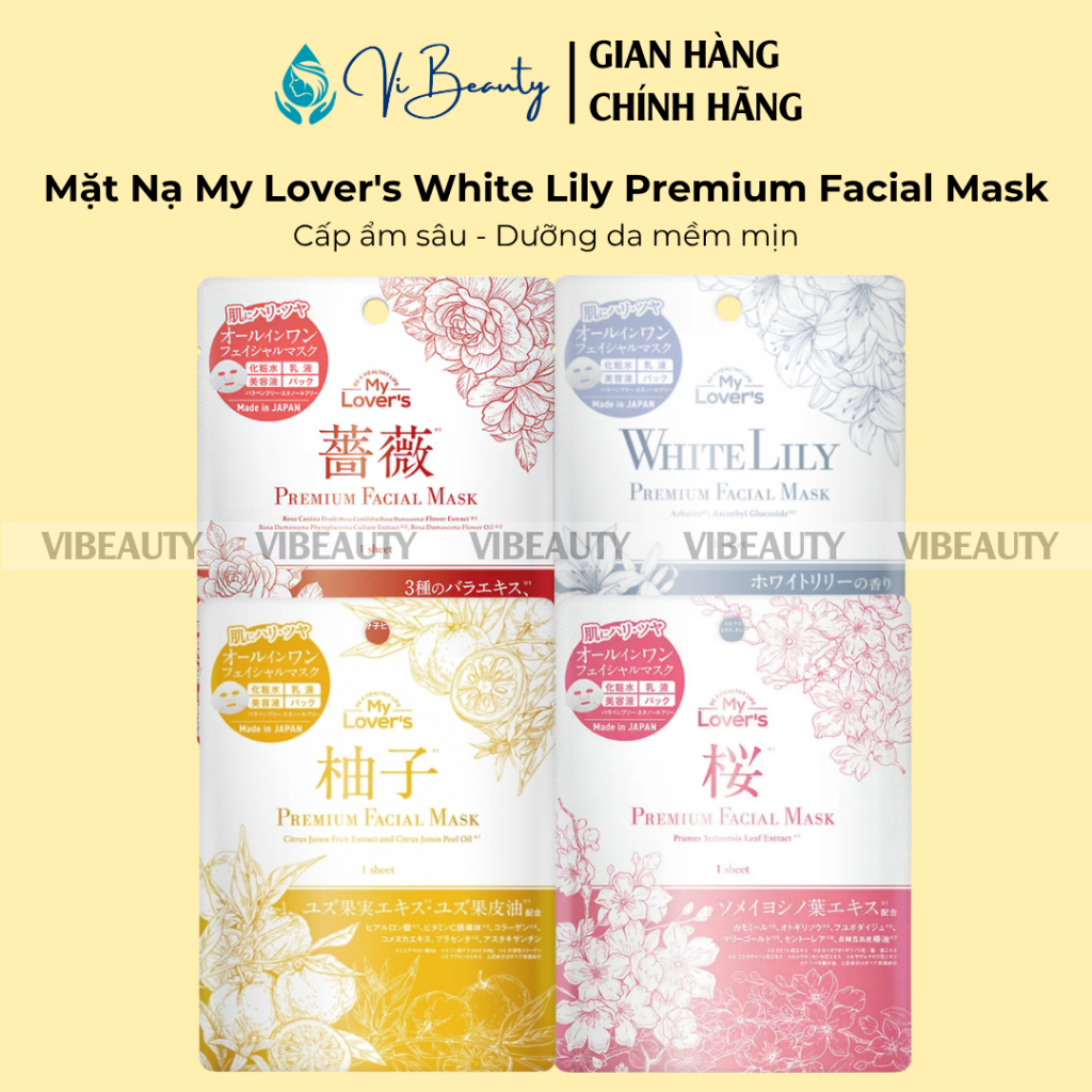 Mặt Nạ Cấp Ẩm Sâu Ngăn Ngừa Lão Hóa My Lover's White Lily Premium Facial Mask 30ml