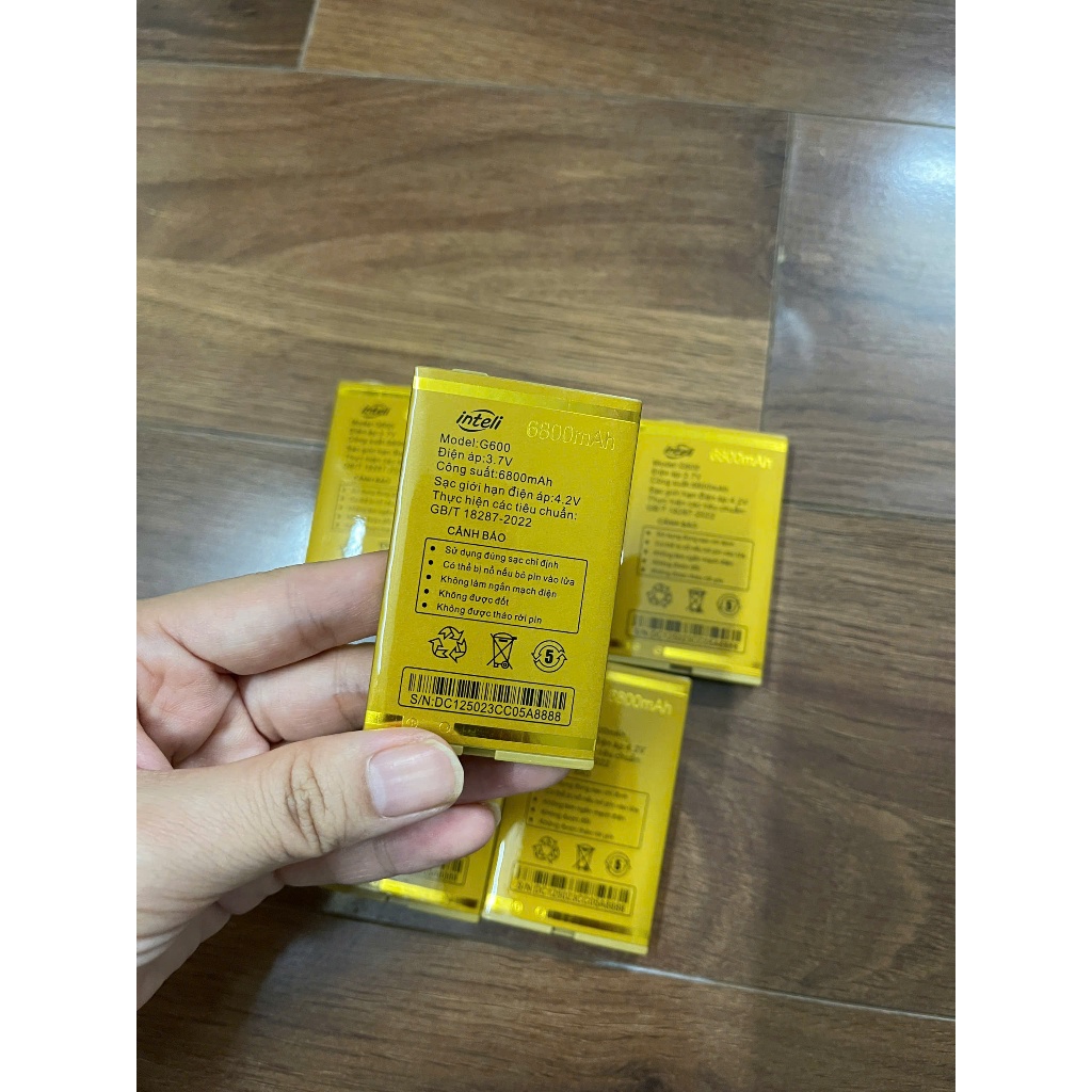 Pin Điện thoại Inteli G600 dung lượng 6800 mAh pin zin bảo hành 12 tháng