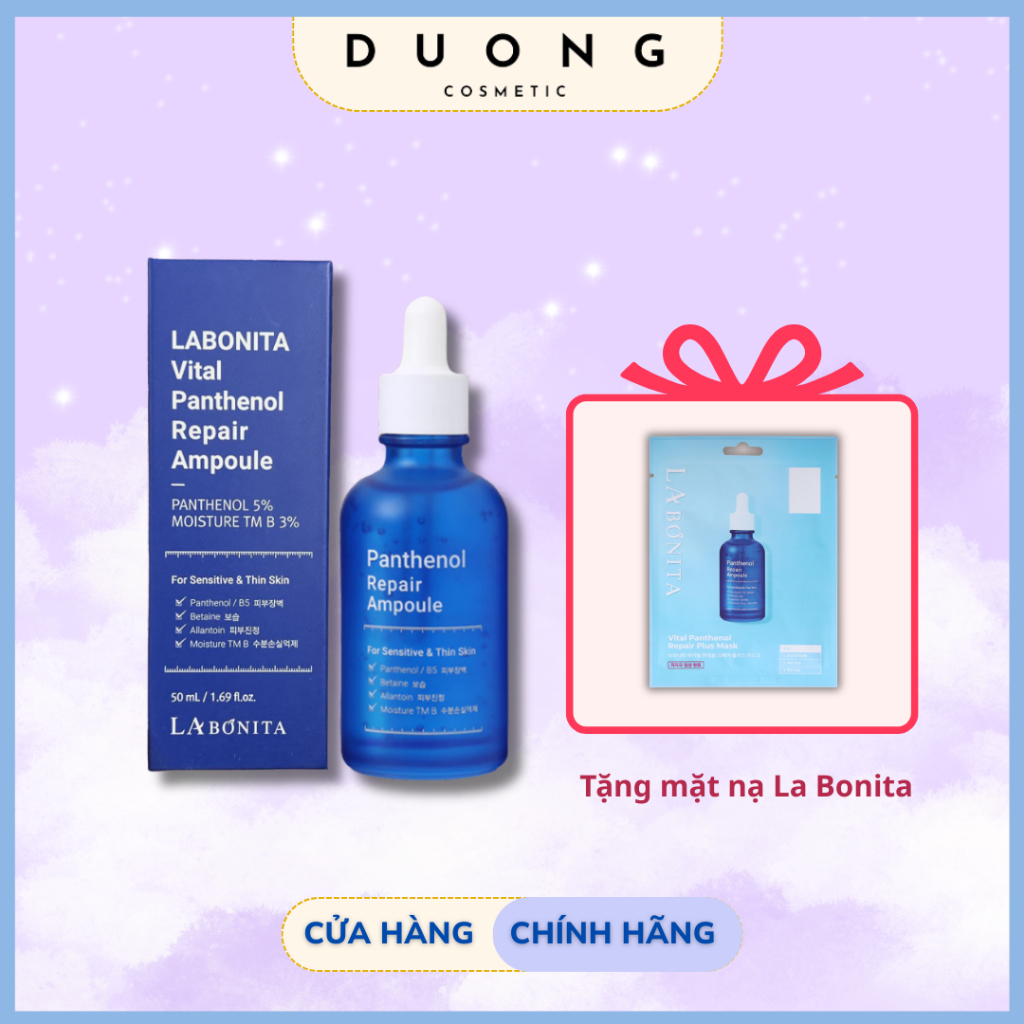 Serum phục hồi Panthenol B5 LA BONITA làm dịu da 50 ml Hàn Quốc