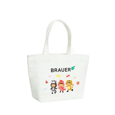 Túi tote in hai mặt hình BRAUER và 3 bạn nhỏ (40x30x10cm)