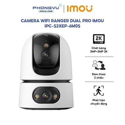 Camera Wifi Imou Ranger Dual Pro S2XEP-6M0S 6MP - 2 Ống Kính - Quay Quét - WiFi 6 - Bảo Hành 24 Tháng