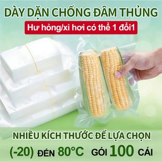 Túi Hút Chân Không Đựng Thực Phẩm, 1 Mặt Trơn 1 Mặt Nhám, Nhiều Size, Giữ Thực Phẩm Tươi Lâu, Chống Ẩm Chống Mốc