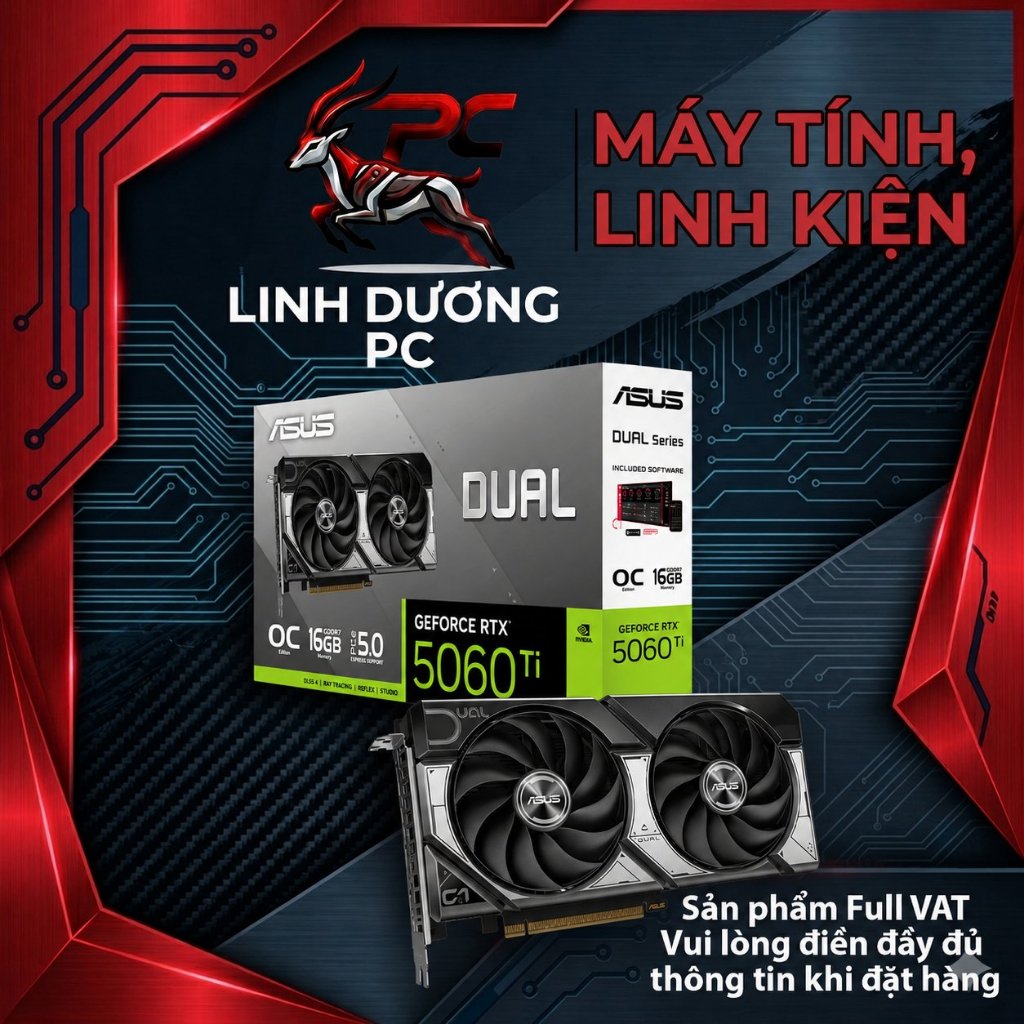 ASUS Dual RTX 5060ti 16GB GDDR7 OC New