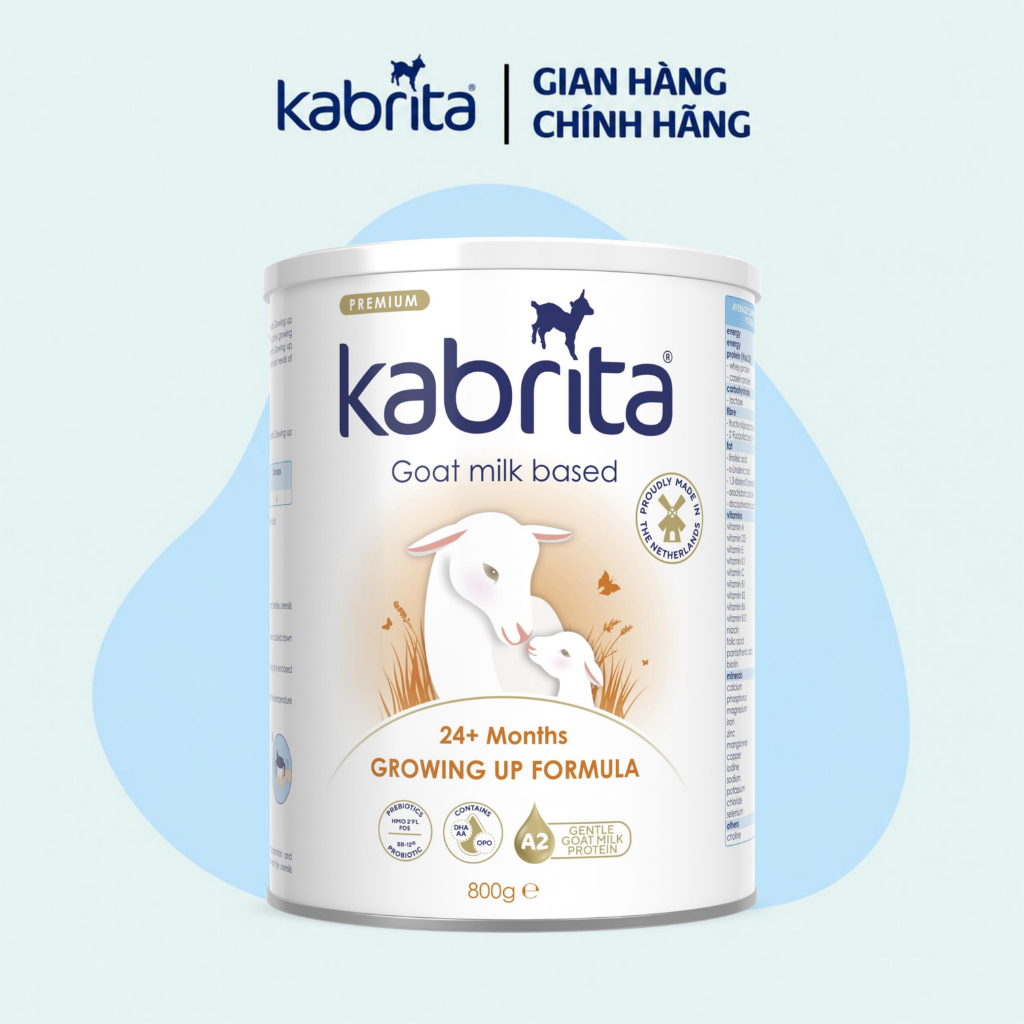 Sữa dê Kabrita số 3 GROWING UP FORMULA, Lon 800g cho trẻ trên 2 tuổi - Nhập khẩu Hà Lan