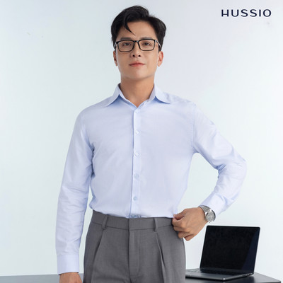 [New T7] Sơ mi nam công sở 8 Hours, chất liệu ECO Fabric, mềm mịn,thoáng mát chuẩn form Slim Fit HANI - HUSSIO
