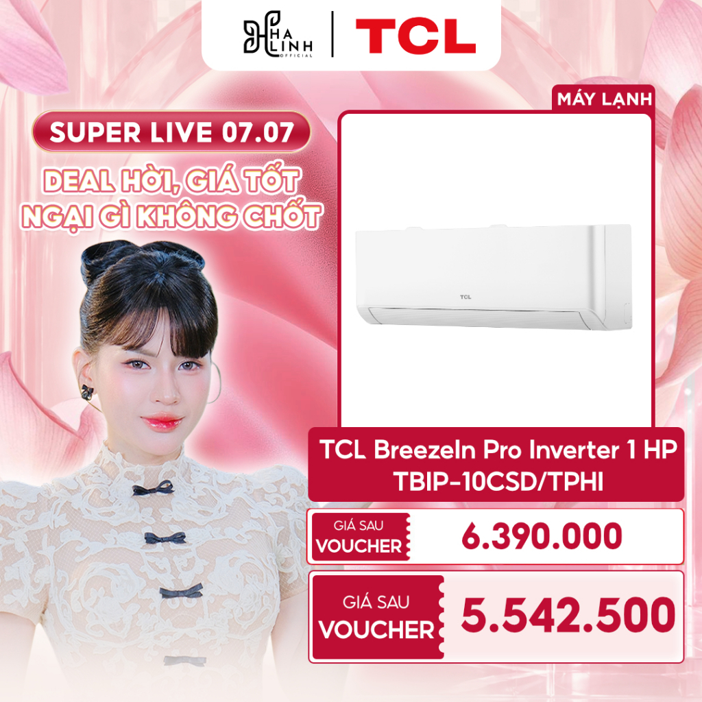 【VHLxTCL】Máy lạnh TCL BreezeIN Pro thế hệ mới bộ lọc thanh lọc 6 trong 1, diệt khuẩn UVC, hiệu suất năng lượng CSPF 5sao