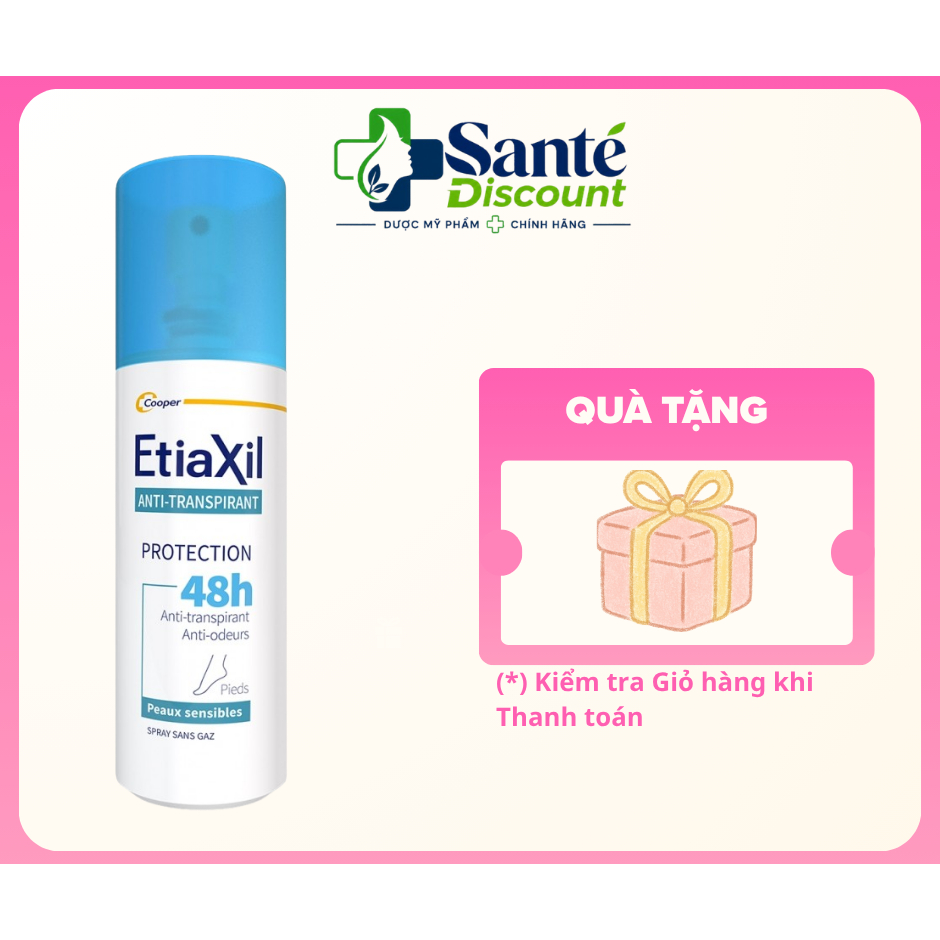 Xịt Khử Mùi Hôi Chân Etiaxil 48H Protection 100ml Khử Mùi, Giữ Chân Khô Thoáng, Ngăn Mùi Khó Chịu