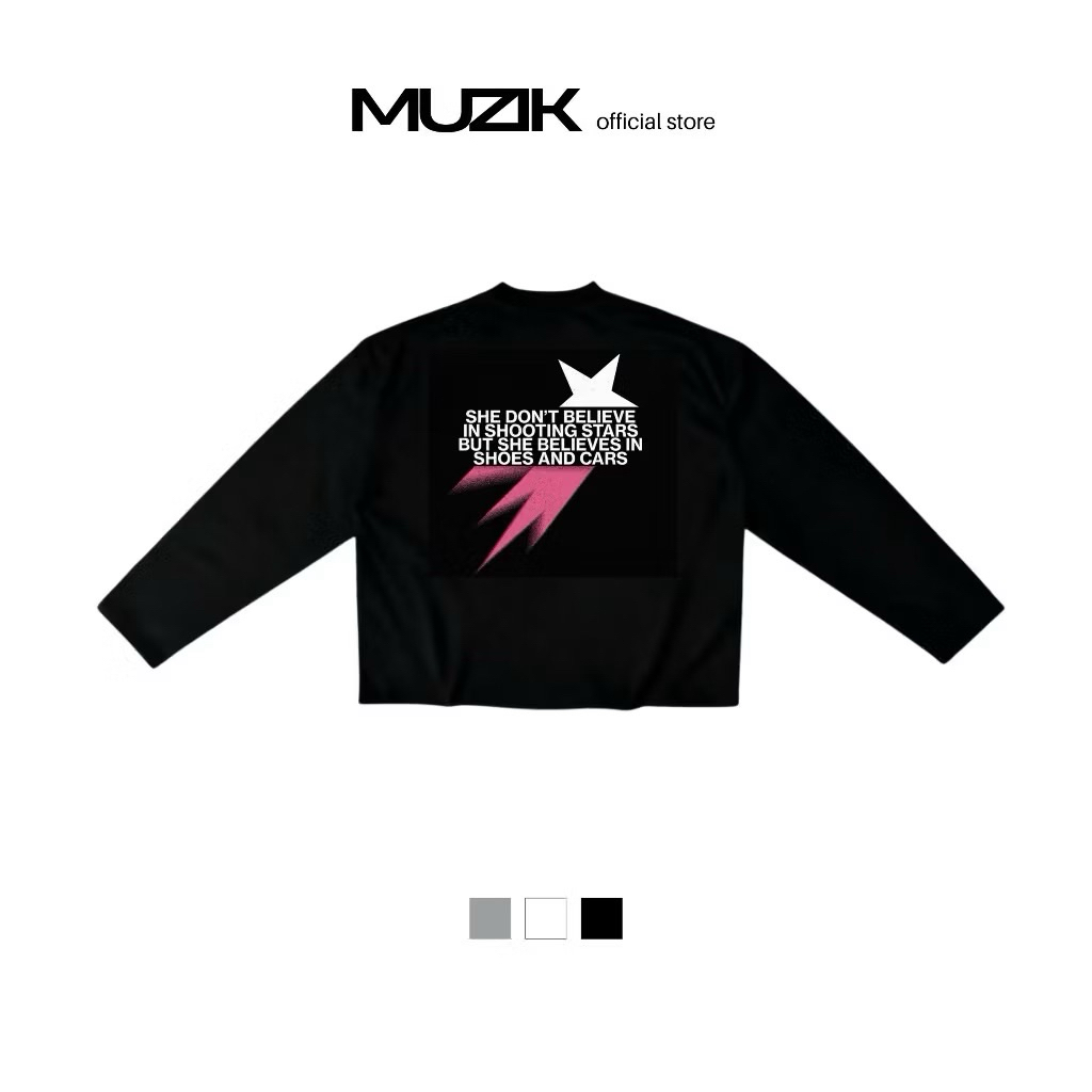 Áo Thun Local Brand MUZIK CLOTHING | SHOOTING STARS - Form Boxy, 100% Cotton 2 Chiều, 250gsm | LS-ST