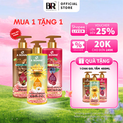 [MUA 1 TẶNG 1] Gel Tắm Cô Đặc Dưỡng Ẩm Hương Nước Hoa A Bonne’ 450ml