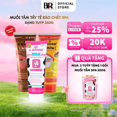 Muối Tắm Spa Tẩy Tế Bào Chết Trắng Da Hạt Siêu Mịn A Bonne' Dạng Tuýp 350g