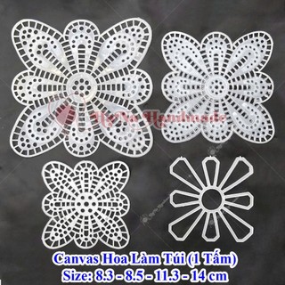 Canvas hoa làm túi xách (size 8.5cm,11.3cm,14cm)