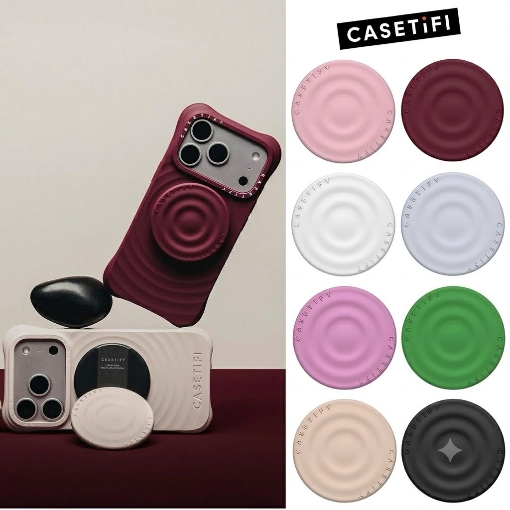 Popsocket MagSafe Casetifg Gợn Sóng - Giá Đỡ Điện Thoại Từ Tính Cao Cấp