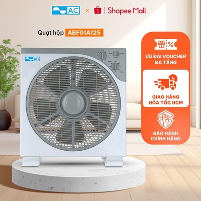[HT HCM/HN] Quạt hộp AC 40W- ABF01A125 công suất 40W, 3 Tốc độ gió, motor bạc thau, Hẹn Giờ 60p,Tự Ngắt Khi Đổ Ngã