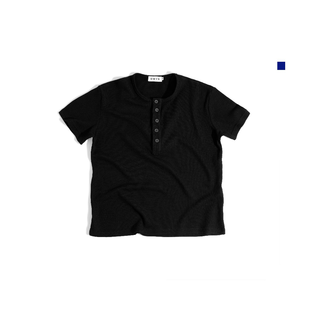 Áo thun henley WWYN WAFFLE TEE form oversize Summer ‘26 collection