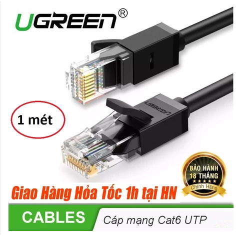 Dây Mạng Cat6 Đúc Sẵn 2 Đầu Gigabit Ugreen 20158 20159 20160 20161 20162 20163 20164 (Dài 1m Đến 15m