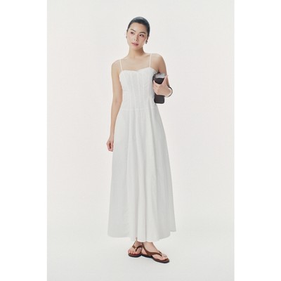 Đầm dài hai dây dáng xoè thân chiết ly Mono Talk - MCS26S-O10009TK