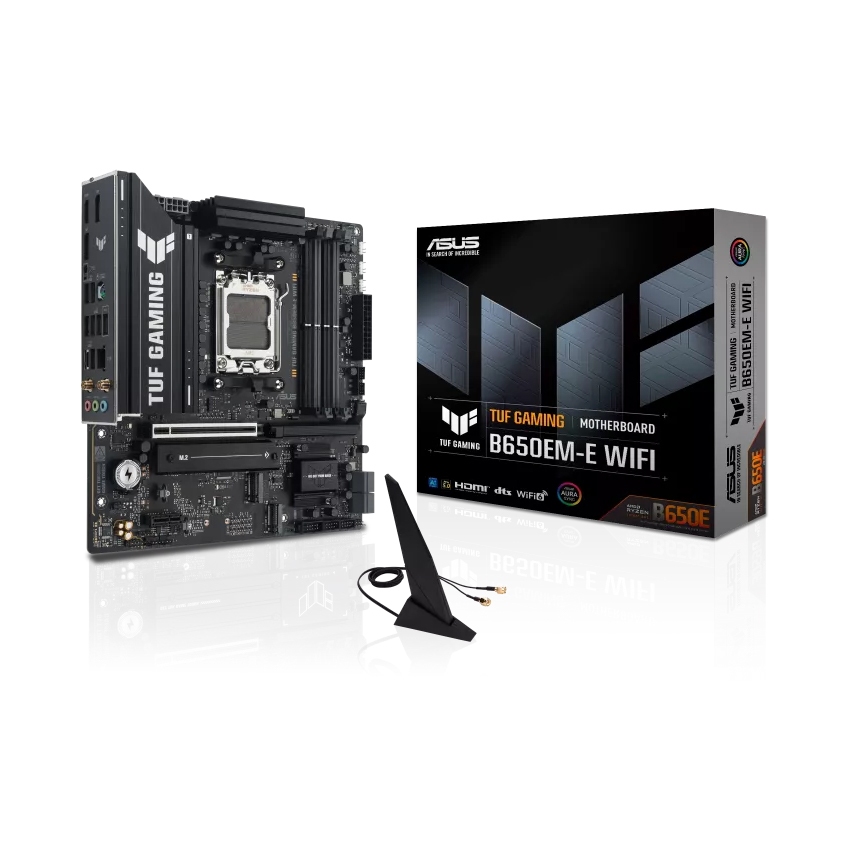 Mainboard ASUS TUF GAMING B650EM-E WIFI (AMD B650, Socket AMD AM5, m-ATX, 4 Khe RAM DDR5, Wi-Fi 6, B