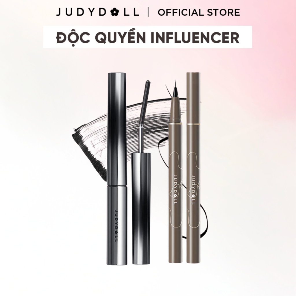 [HANNAH OLALA] COMBO JUDYDOLL Iron Mascara + Bút kẻ mắt nước Slim Liquid Eyeliner