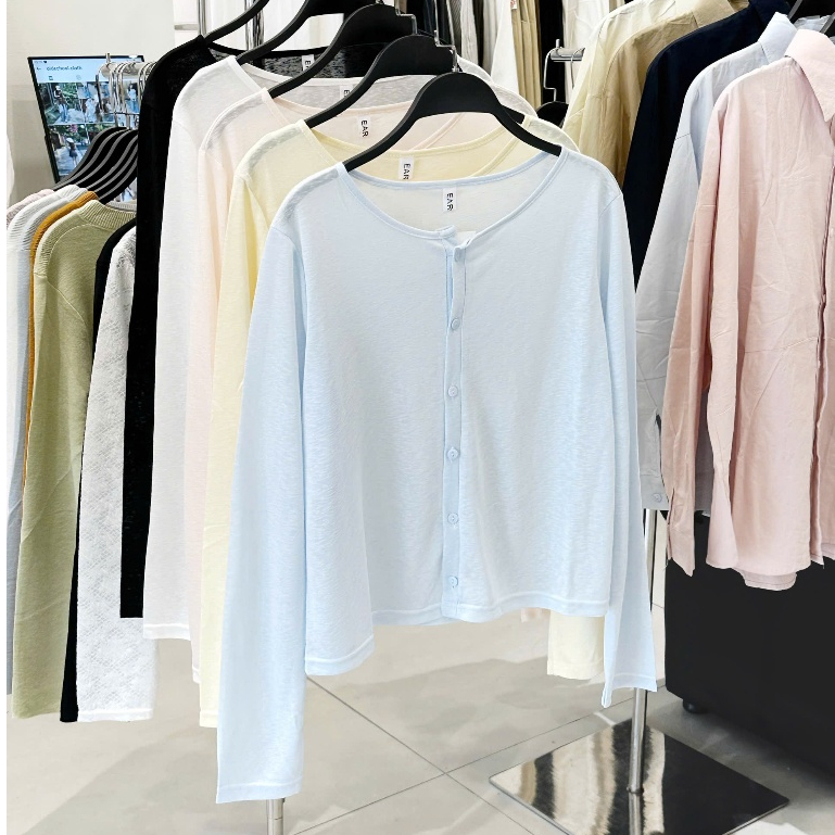 (ẢNH OLDSCHOOL) Áo khoác cardigan thun giấy cúc cài A3738 Shiro Cardigan. | BigBuy360 - bigbuy360.vn