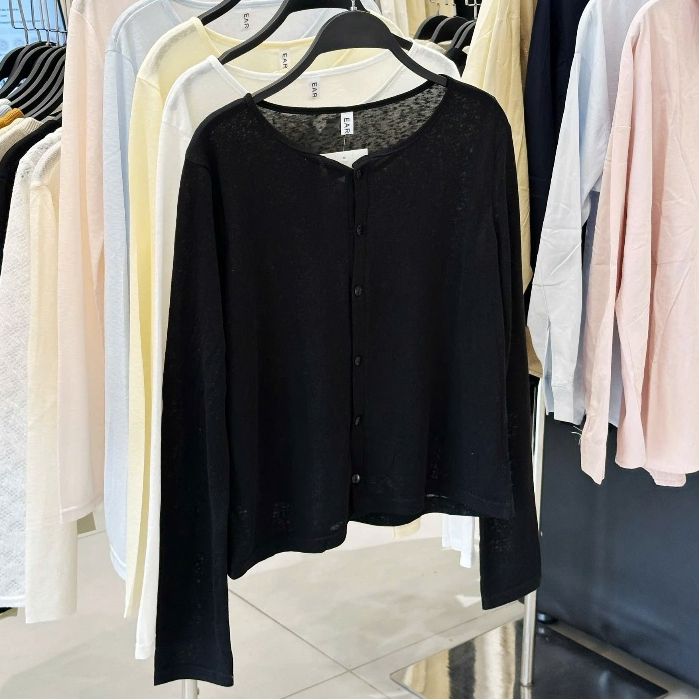 (ẢNH OLDSCHOOL) Áo khoác cardigan thun giấy cúc cài A3738 Shiro Cardigan. | BigBuy360 - bigbuy360.vn