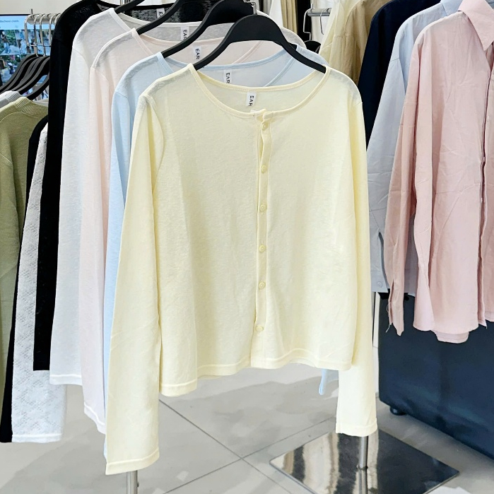 (ẢNH OLDSCHOOL) Áo khoác cardigan thun giấy cúc cài A3738 Shiro Cardigan. | BigBuy360 - bigbuy360.vn