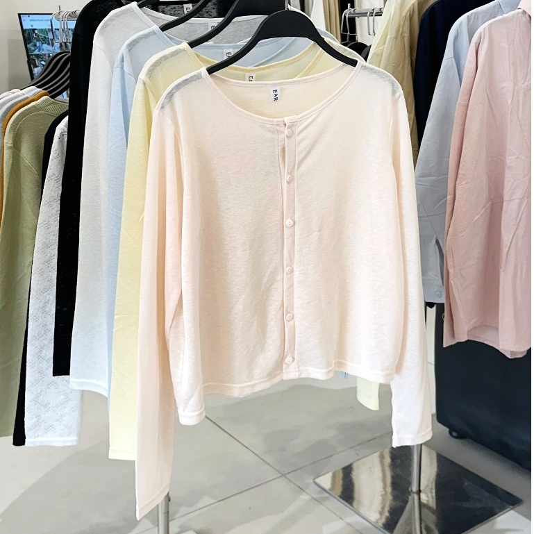 (ẢNH OLDSCHOOL) Áo khoác cardigan thun giấy cúc cài A3738 Shiro Cardigan. | BigBuy360 - bigbuy360.vn