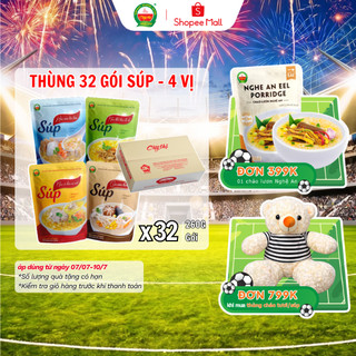 Thùng 32 Gói 4 Vị Súp Dinh Dưỡng Cây Thị 260G - 4 Vị Mỗi Vị 8 Gói